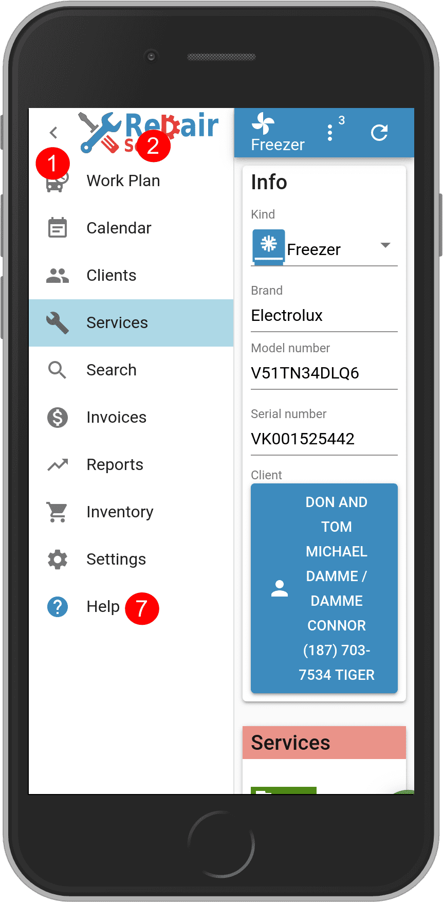 Mobile view - Menu Opened